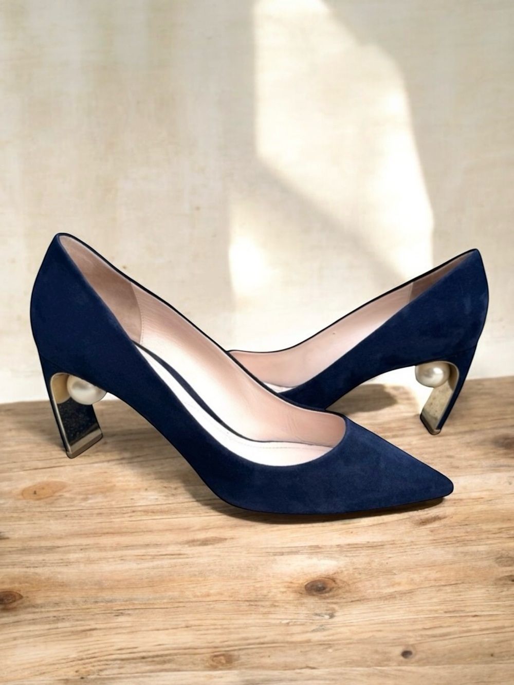 Nicholas Kirkwood Maeva Pumps Navy Suede